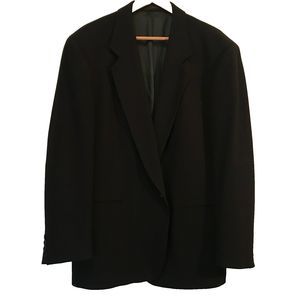 KARL KAISER Germany Black Wool Textured Sport Coat Jacket size 44 EU 54